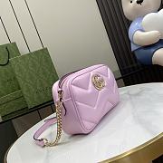 Gucci Marmont Small Shoulder Bag Pink Iridescent 24x13x7cm - 6