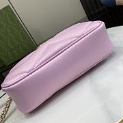 Gucci Marmont Small Shoulder Bag Pink Iridescent 24x13x7cm - 5