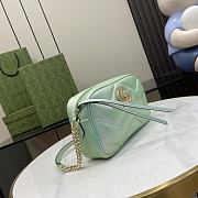 Gucci Marmont Small Shoulder Bag Green Iridescent 24x13x7cm - 6