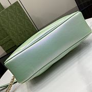 Gucci Marmont Small Shoulder Bag Green Iridescent 24x13x7cm - 5