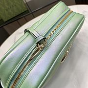 Gucci Marmont Small Shoulder Bag Green Iridescent 24x13x7cm - 2