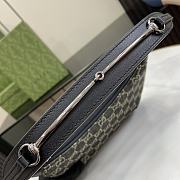 Gucci Horsebit Slim Small Shoulder Bag Black 24x18x4.5cm - 4