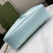 Gucci Marmont Small Shoulder Bag Blue Iridescent 24x13x7cm - 4