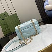 Gucci GG Marmont Shoulder Bag Blue 23cm - 5