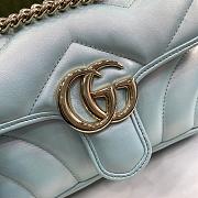 Gucci GG Marmont Shoulder Bag Blue 23cm - 3