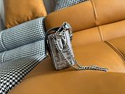 Fendi Baguette Mini Silver Bag Crystal 20x13x5cm - 5