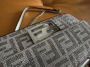 Fendi Baguette Mini Silver Bag Crystal 20x13x5cm - 3