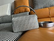 Fendi Baguette Silver Bag Crystal 27x15x6cm - 3