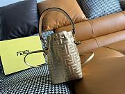 Fendi FF Motif Drawstring Gold Bucket Bag 18x12x10cm - 5