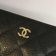 Chanel Long Wallet Zippy Black Gold Caviar 19x10cm - 6