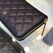 Chanel Long Wallet Zippy Black Gold Caviar 19x10cm - 4