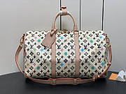 Louis Vuitton LV Keepall Bandouliere 50 White 50x29x23cm - 1