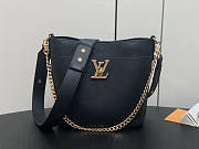 Louis Vuitton LV Lock and Walk Bag Black 20 x 20.5 x 12 cm - 1