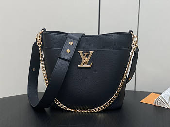 Louis Vuitton LV Lock and Walk Bag Black 20 x 20.5 x 12 cm