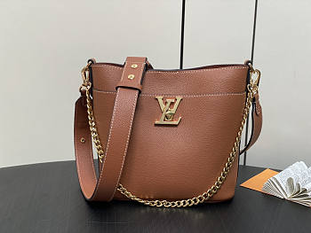 Louis Vuitton LV Lock and Walk Bag Brown 20 x 20.5 x 12 cm