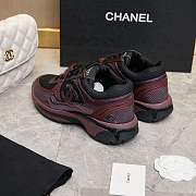 Chanel Black Burgundy Sneaker - 4