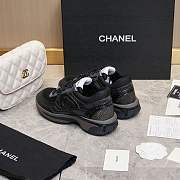 Chanel Black Silver Sneaker - 5