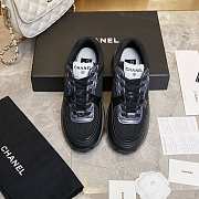 Chanel Black Silver Sneaker - 2