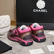 Chanel Pink Wine Sneaker - 5