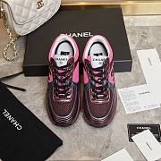 Chanel Pink Wine Sneaker - 3