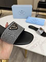 Prada Black Crystal Slides - 3