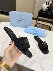 Prada Black Slides - 5