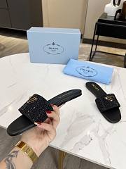 Prada Black Slides - 4