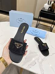 Prada Black Slides - 2