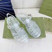 Gucci Sandal With Double G Silver - 1