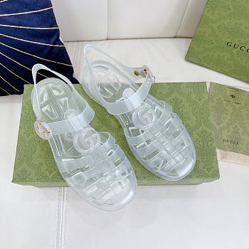 Gucci Sandal With Double G Silver