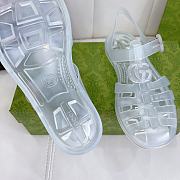 Gucci Sandal With Double G Silver - 5