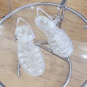 Gucci Sandal With Double G Silver - 4