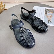 Gucci Sandal With Double G Black - 1