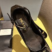 Prada Round Toe Black Sandal Heel - 4