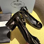 Prada Round Toe Black Sandal Heel - 3