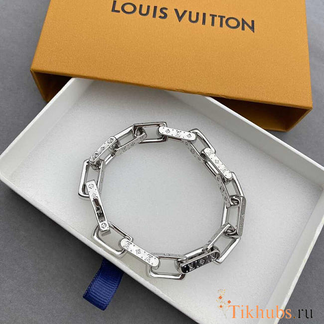 Louis Vuitton LV Monogram Bracelet Silver - 1