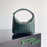 Bottega Veneta Mini Wallace Green Vernis 23x13x9.5cm - 1