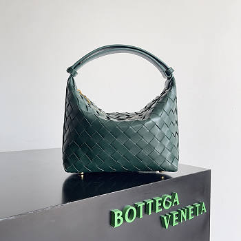 Bottega Veneta Mini Wallace Green Vernis 23x13x9.5cm