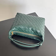 Bottega Veneta Mini Wallace Green Vernis 23x13x9.5cm - 3