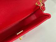 Chanel Flap Bag Caviar Red Gold 20cm - 5