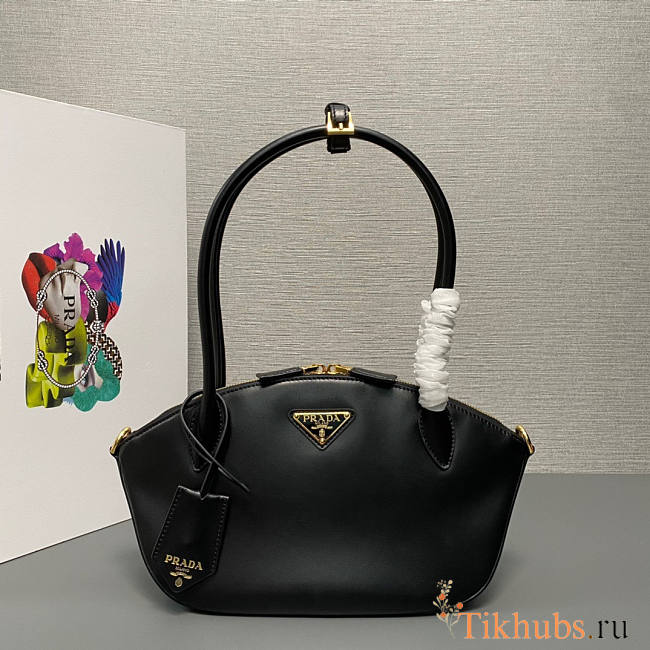 Prada Leather Handbag Black 31x16x11cm - 1