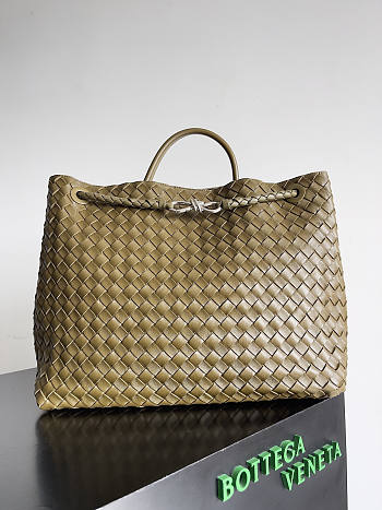 Bottega Veneta Large Andiamo Bag Green Silver 42x35x18cm