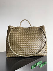 Bottega Veneta Large Andiamo Bag Green Silver 42x35x18cm - 3