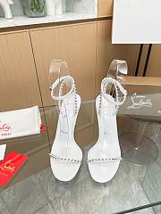 Christian Louboutin So Me 100 Studded Leather Sandals White - 3