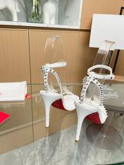 Christian Louboutin So Me 100 Studded Leather Sandals White - 2