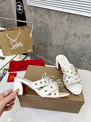 Christian Louboutin Sandals Spike White Leather 55 - 2