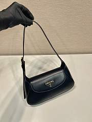 Prada Small Leather Shoulder Bag Black 25x5.5cm - 3