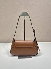 Prada Small Leather Shoulder Bag Brown 25x5.5cm - 4