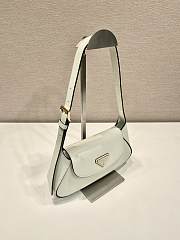 Prada Small Leather Shoulder Bag White 25x5.5cm - 5