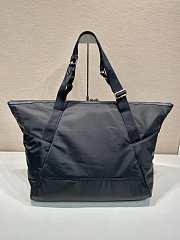 Prada Re-Nylon Leather Travel Bag Black 44.5x40x24cm - 4